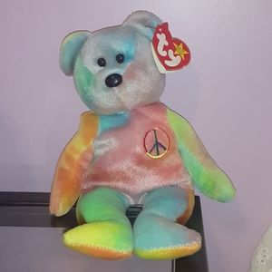 Peace The Bear Beanie Baby